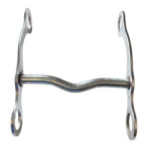 Low Port Grazing CURB BIT 5.25" Mouth 7.25" Cheek Horse Tack Nickle Plated Steel